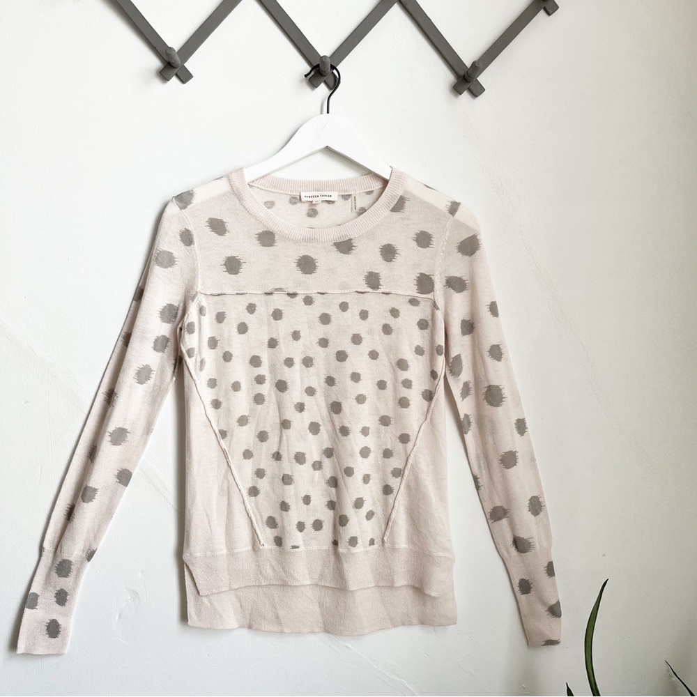 Rebecca Taylor Mixed Dot Pullover Sweater